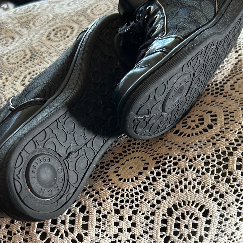 Coach Black Sneakers with Silver Logo - Picture 8 of 8